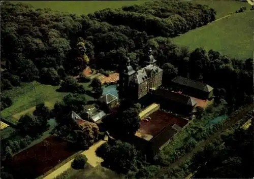 Ak Kettwig Essen im Ruhrgebiet, Schloss Hugenpoet, Hotel, Fliegeraufnahme