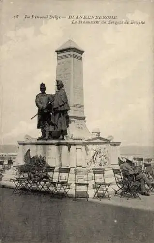 Ak Blankenberghe Blankenberge Westflandern, Monument Sergent de Bruyne