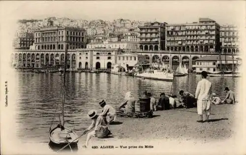 Ak Algier Algier Algerien, Blick vom Môle