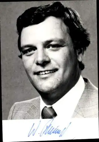 Ak Politiker Wolfgang Rumpf, Portrait, Autogramm