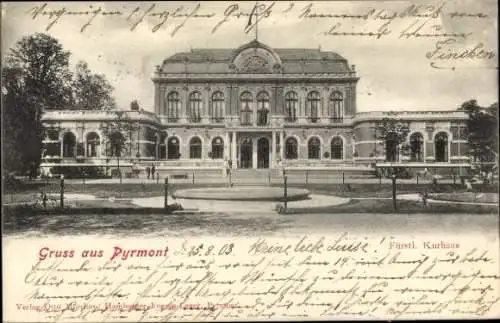 Ak Bad Pyrmont in Niedersachsen, Fürstliches Kurhaus