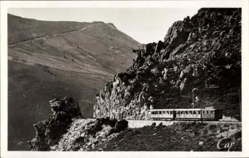 Ak Chemin de Fer de la Rhune, La bréche, Zahnradbahn