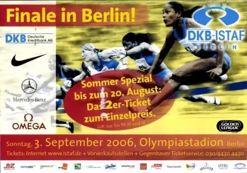 Ak Berlin Westend, Olympiastadion, Finale, Leichtathletik, Golden League, DKB-ISTAF