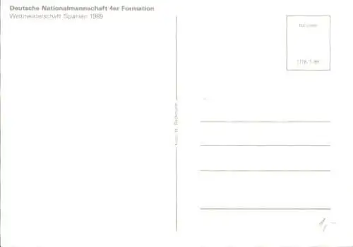 Ak Deutsche Nationalmannschaft 4er Formation, Weltmeisterschaft Spanien 1989, Fallschirmspringer