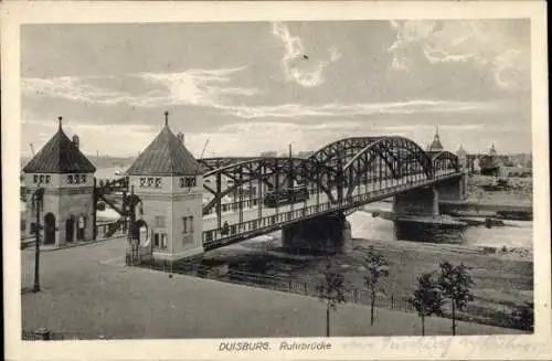 Ak Duisburg im Ruhrgebiet, Ruhrbrücke