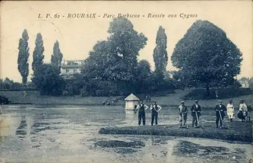 Ak Roubaix Nord, Parc Barbieux, Bassin aux Cygnes