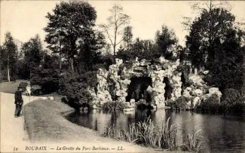 Ak Roubaix Nord, La Grotte du Parc Barbieux