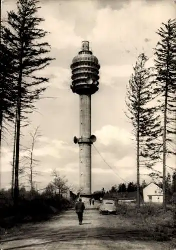 Ak Steinthaleben Kyffhäuserland in Thüringen, Kyffhäuser, Fernseh-Sendeturm