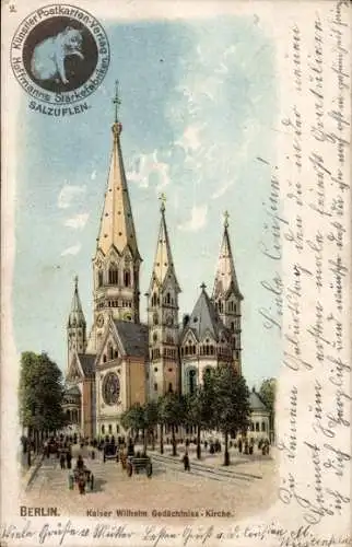 Litho Berlin Charlottenburg, Kaiser Wilhelm Gedächtnis-Kirche