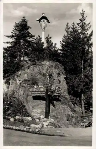 Ak Todtmoos im Schwarzwald, Felsenkreuz