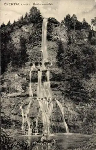 Ak Oker Goslar am Harz, Okertal, Romkerwasserfall