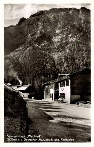 Ak Ramsau im Berchtesgadener Land Oberbayern, Alpengasthaus Wachterl, Deutsche Alpenstraße