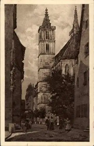 Künstler Ak Mahler, E., Rothenburg ob der Tauber Mittelfranken, Jakobskirche