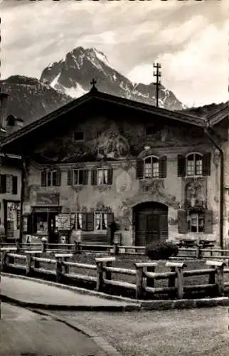 Ak Mittenwald in Oberbayern, Hornsteinerhaus, Wetterstein