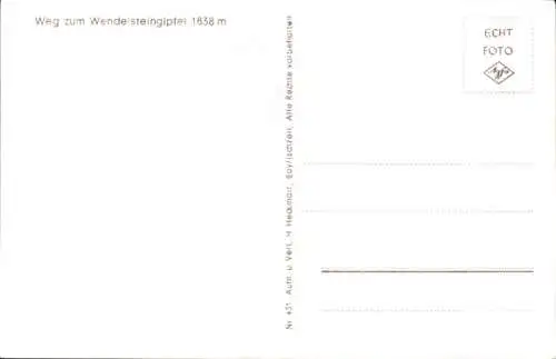 Ak Bayrischzell im Mangfallgebirge Oberbayern, Wendelstein, Weg zum Gipfel