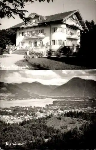 Foto Ak Bad Wiessee in Oberbayern, Gesamtansicht, Haus Alpenpark