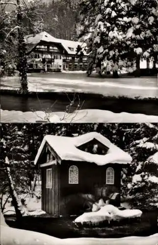 Ak Ruhpolding in Oberbayern, Parkhaus Ruhwinkl, Winter