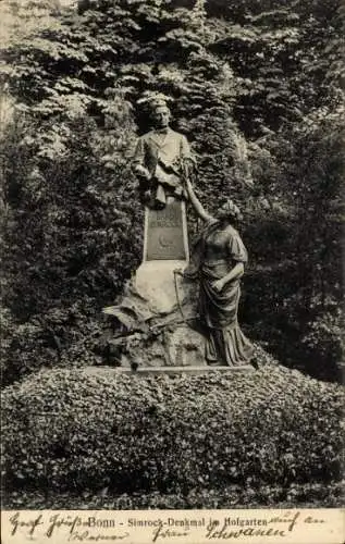 Ak Bonn am Rhein, Simrock-Denkmal, Hofgarten