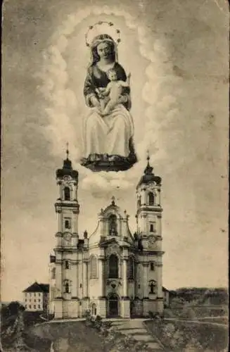 Ak Ottobeuren in Oberschwaben Allgäu, Klosterkapelle, Gnadenbild Maria Eidern