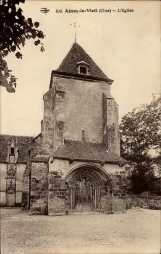 Ak Ainay-le-Vieil Cher, Kirche