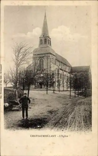 Ak Châteaumeilant Cher, Kirche