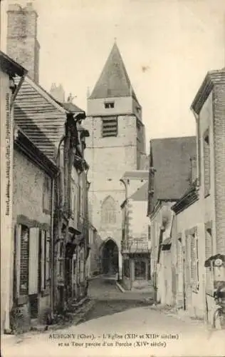 Ak Aubigny sur Nère Cher, Kirche