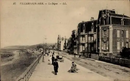 Ak Villers sur Mer Calvados, la Digue