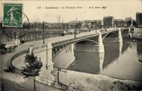 Ak Asnières sur Seine Hauts-de-Seine, Neue Brücke