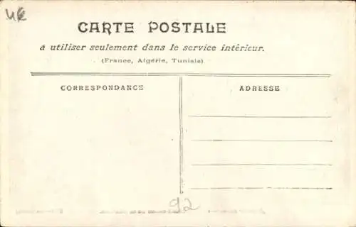 Ak Asnières sur Seine Hauts-de-Seine, Hochwasser Januar 1910, Place de la Station