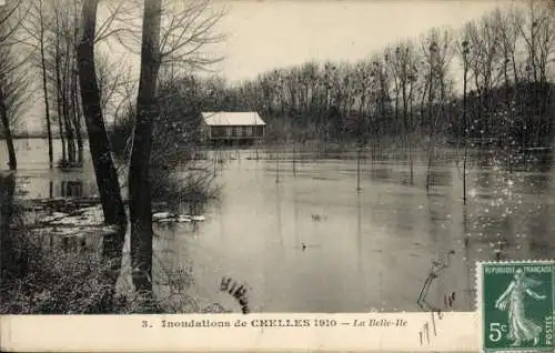 Ak Chelles Seine-et-Marne, La Belle-Ile