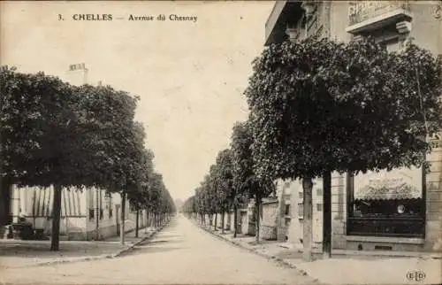 Ak Chelles Seine-et-Marne, Avenue du Chesnay