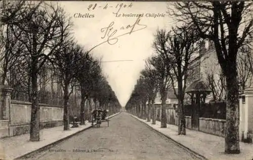 Ak Chelles Seine-et-Marne, Boulevard Chilperie