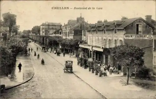 Ak Chelles Seine-et-Marne, Boulevard de la Gare