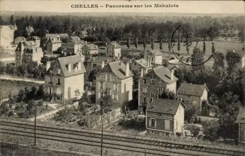 Ak Chelles Seine-et-Marne, Panorama sur les Mahulots