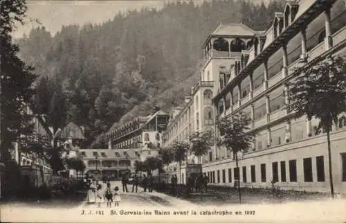 Ak Saint Gervais les Bains Haute Savoie, avant la catastrophe en 1892