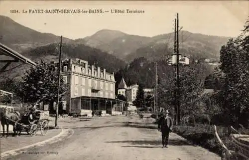 Ak Saint Gervais les Bains Haute Savoie, Hotel Terminus