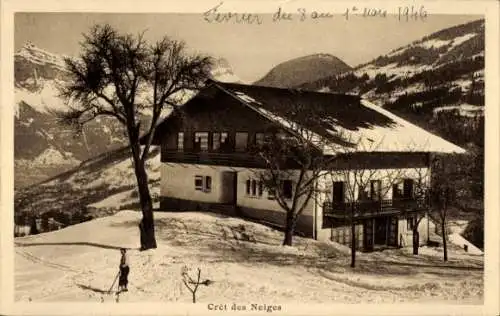 Ak Ain, Crêt de la Neige, Crêt des Neiges, Hütte, Winter