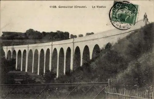 Ak Genouillat Creuse, Viadukt