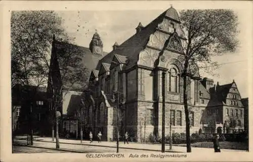 Ak Gelsenkirchen im Ruhrgebiet, Realgymnasium, Aula