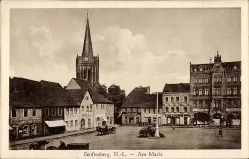 Ak Senftenberg in der Niederlausitz, Markt