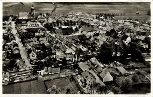 Ak Marienberg im Erzgebirge Sachsen, Flugzeugaufnahme