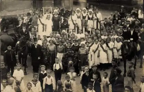 Foto Ak Rochlitz an der Mulde Sachsen, Festgesellschaft, Gruppenbild