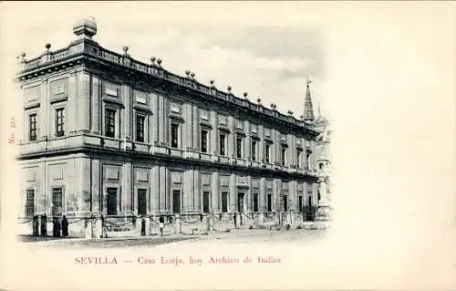 AK Sevilla Andalusien, Casa Lonja, heute Indisches Archiv