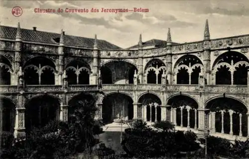 Ak Belém Lisboa Lissabon Portugal, Claustro do Convento dos Jerónimos