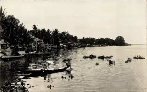 Ak Sumatra Indonesien, Boot auf dem Wasser