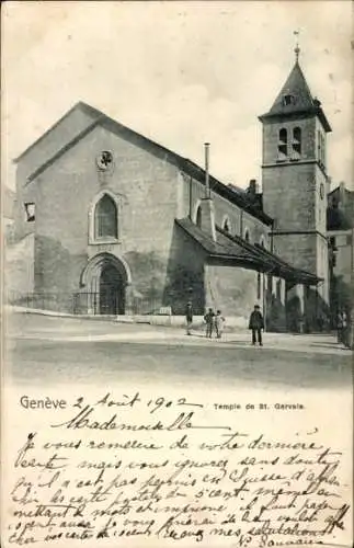 Ak Genf Genf Schweiz, Tempel von St. Gervais