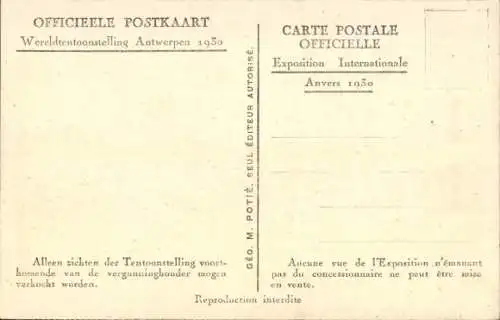 Ak Antwerpen Flandern, Weltausstellung 1930, Der niederländische Pavillon