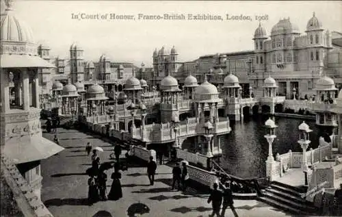 Ak London City England, Ehrenhof, Französisch-Britische Ausstellung 1908