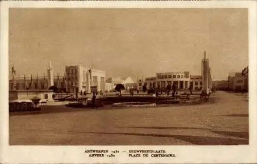 Ak Antwerpen Flandern, Weltausstellung 1930, Centenary Square