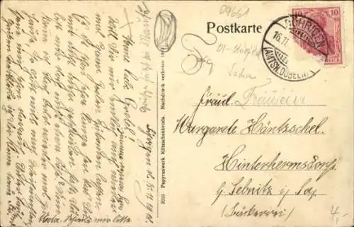 Ak Böhrigen Striegistal Sachsen, Forsthaus